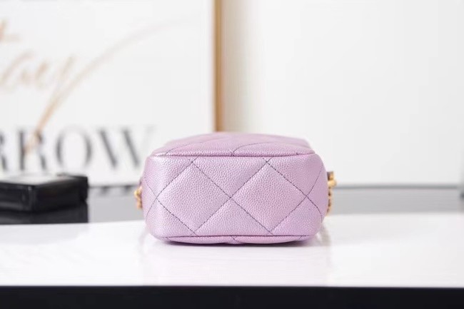 Chanel mini Shoulder Bag Grained Calfskin AS2857 Lavender