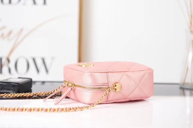 Chanel mini Shoulder Bag Grained Calfskin AS2857 pink