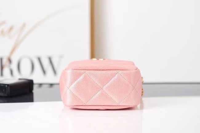 Chanel mini Shoulder Bag Grained Calfskin AS2857 pink