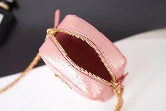 Chanel mini Shoulder Bag Grained Calfskin AS2857 pink