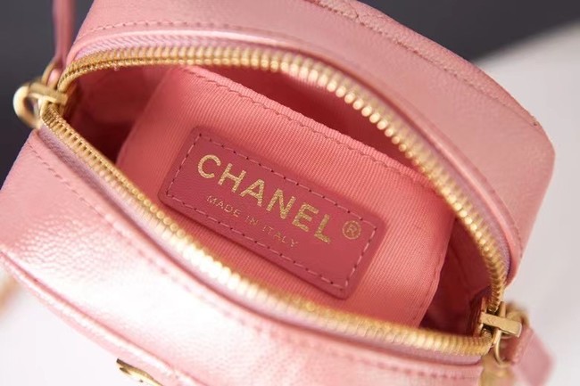 Chanel mini Shoulder Bag Grained Calfskin AS2857 pink