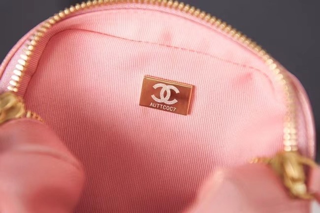 Chanel mini Shoulder Bag Grained Calfskin AS2857 pink