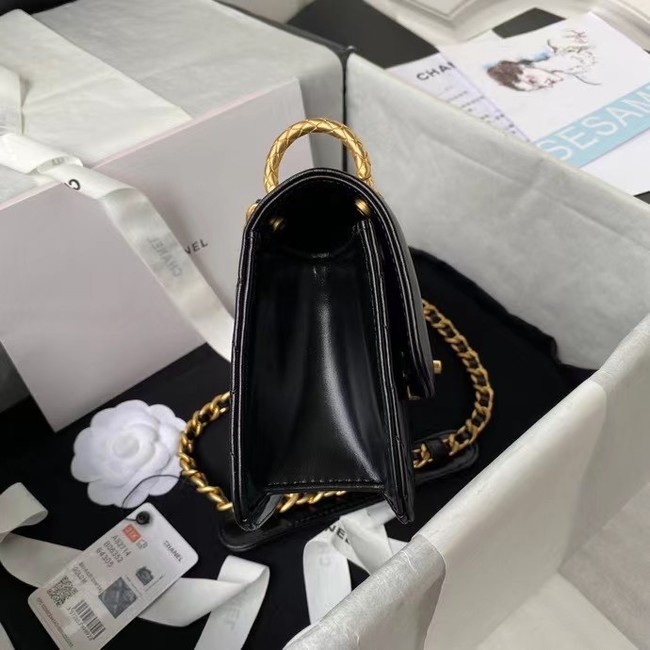 Chanel small Flap Shoulder Bag Original leather AS2714 black