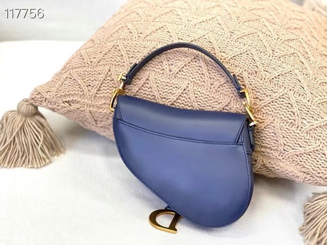 DIOR SMALL SADDLE BAG Calfskin M0445CW BLUE