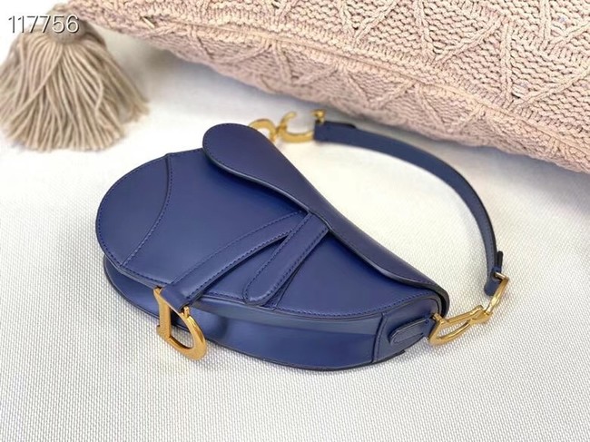 DIOR SMALL SADDLE BAG Calfskin M0445CW BLUE