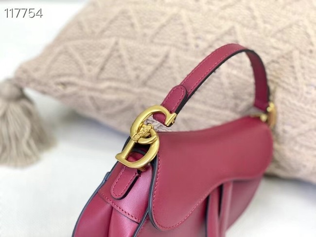 DIOR SMALL SADDLE BAG Calfskin M0445CW Wine