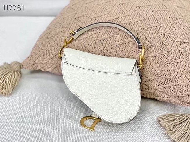 Dior SMALL SADDLE-TAS VAN KALFSLEER M0445CW WHITE