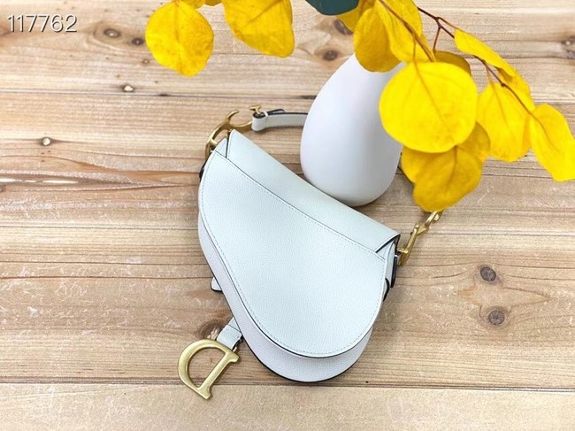 Dior SMALL SADDLE-TAS VAN KALFSLEER M0445CW WHITE