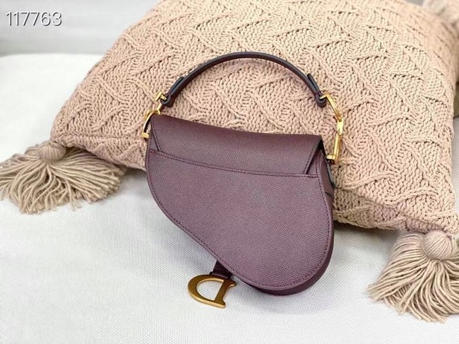 Dior SMALL SADDLE-TAS VAN KALFSLEER M0445CW Wine