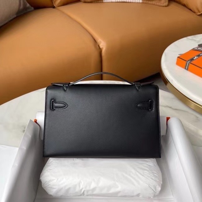 Hermes Original swift Leather KEL2278 black&gold-Tone Metal