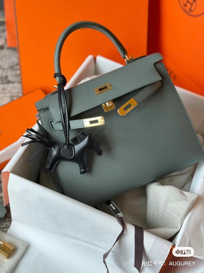 Hermes Original Epsom Leather KEL2578 Elephant grey