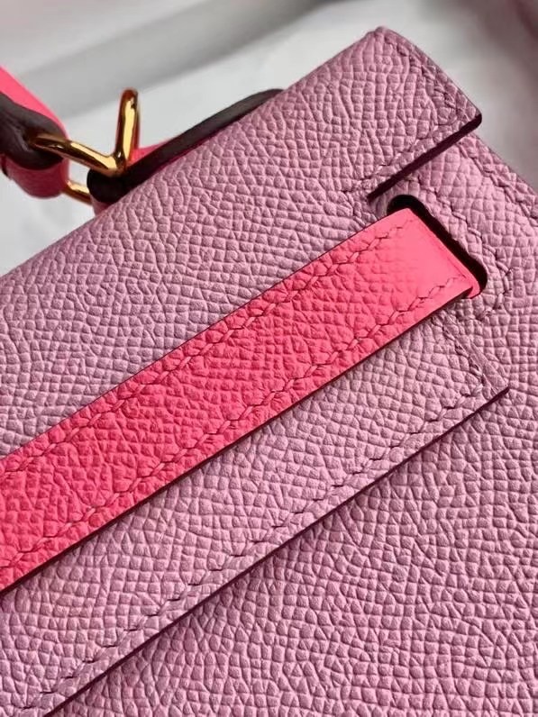 Hermes Original Epsom Leather KEL2578 pink&rose