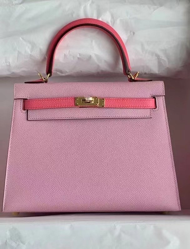 Hermes Original Epsom Leather KEL2578 pink&rose