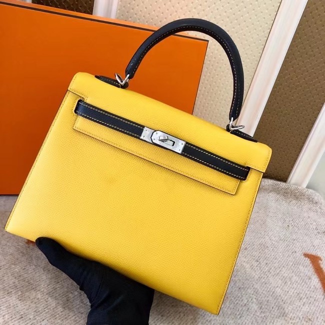 Hermes Original Epsom Leather KEL2578 yellow&black