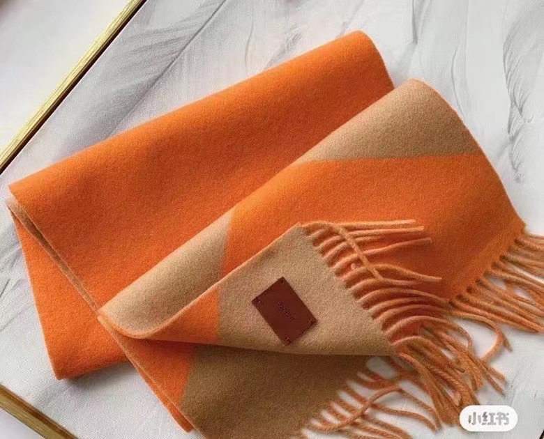 Hermes scarf Wool&Cashmere 33678