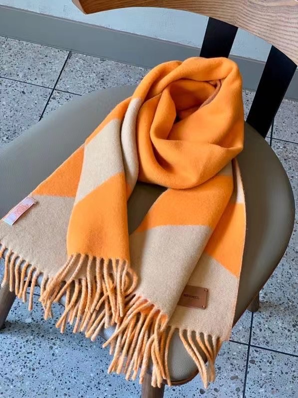 Hermes scarf Wool&Cashmere 33678