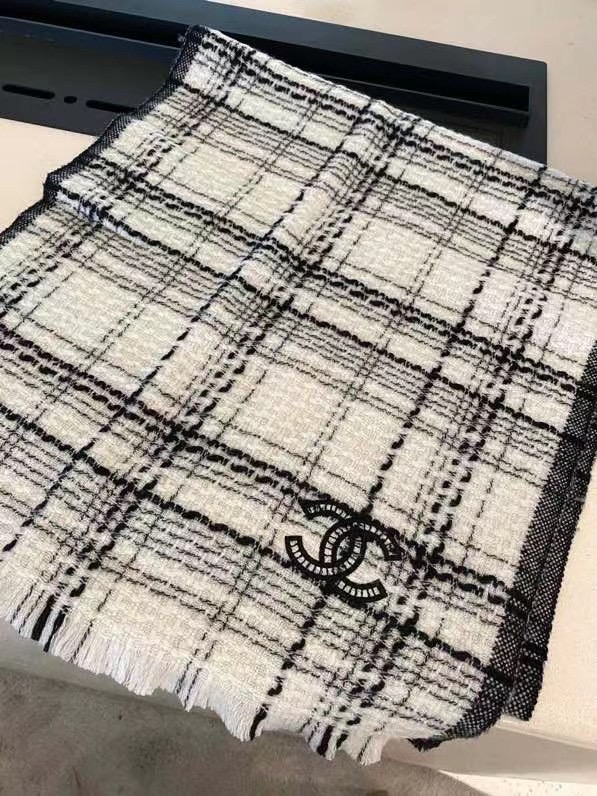 Chanel scarf Wool&Cashmere 33667-1
