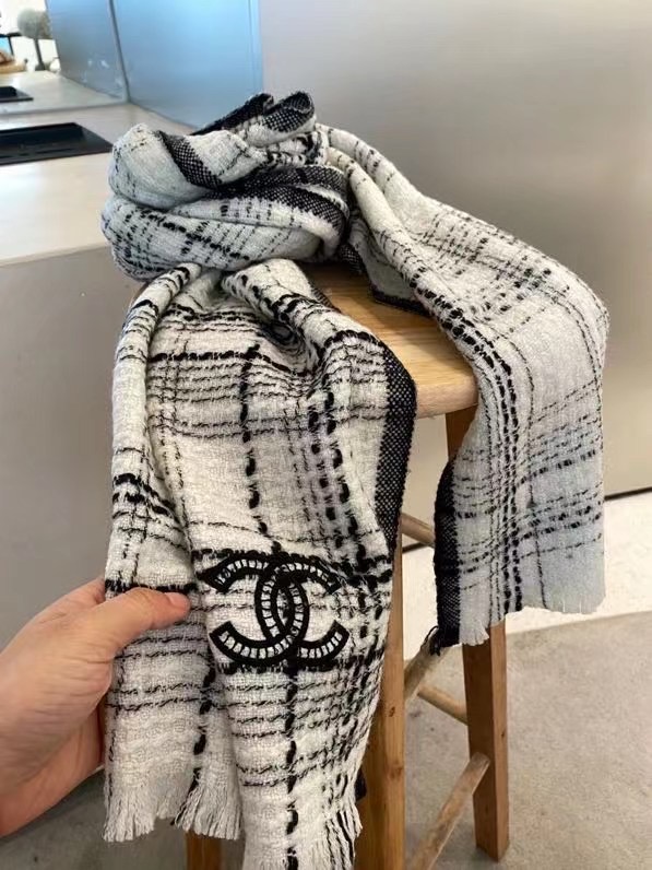 Chanel scarf Wool&Cashmere 33667-1