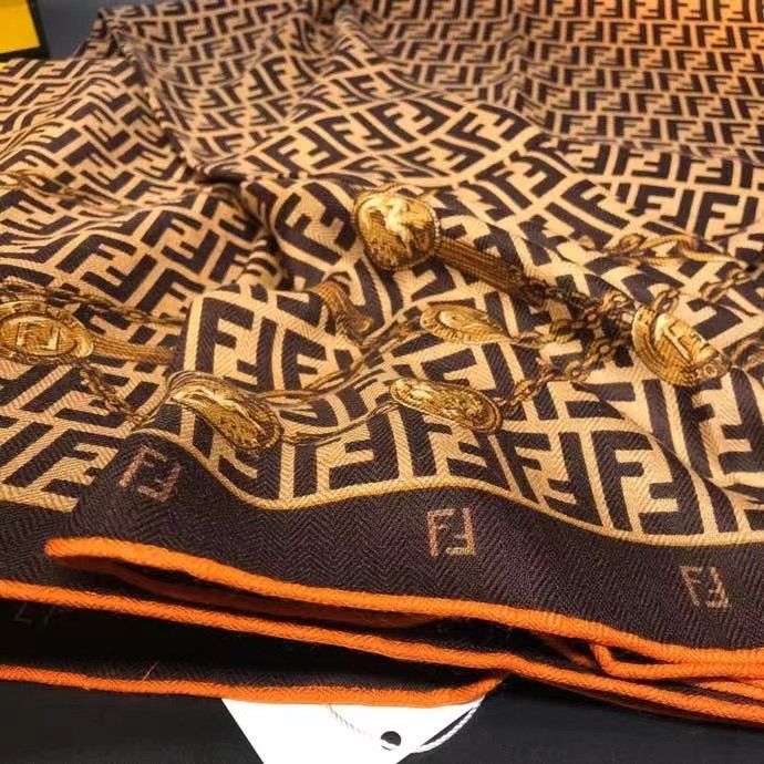 FENDI scarf Wool&Cashmere 33662-2