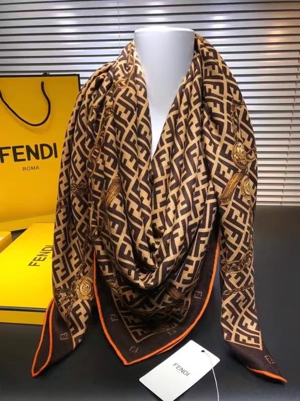 FENDI scarf Wool&Cashmere 33662-2
