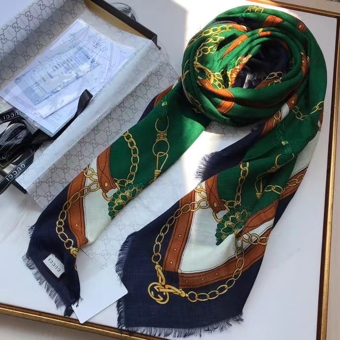 Gucci scarf Wool&Cashmere 33671-1