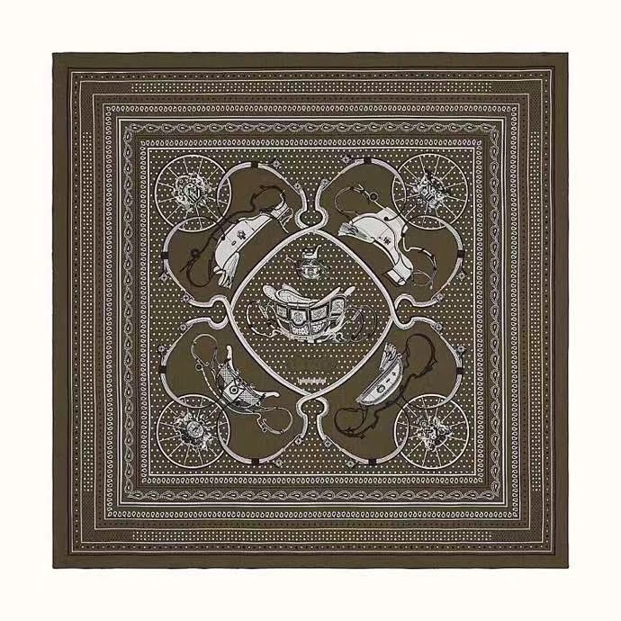 Hermes scarf Wool&Cashmere 33663-2