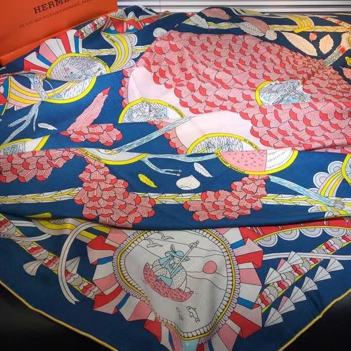 Hermes scarf Wool&Cashmere 33675-2