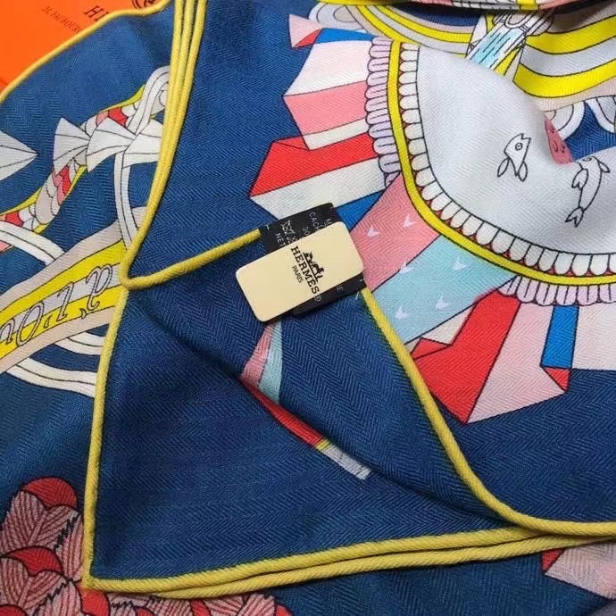 Hermes scarf Wool&Cashmere 33675-2