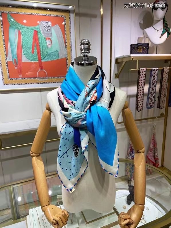 Hermes scarf Wool&Cashmere 33676-1