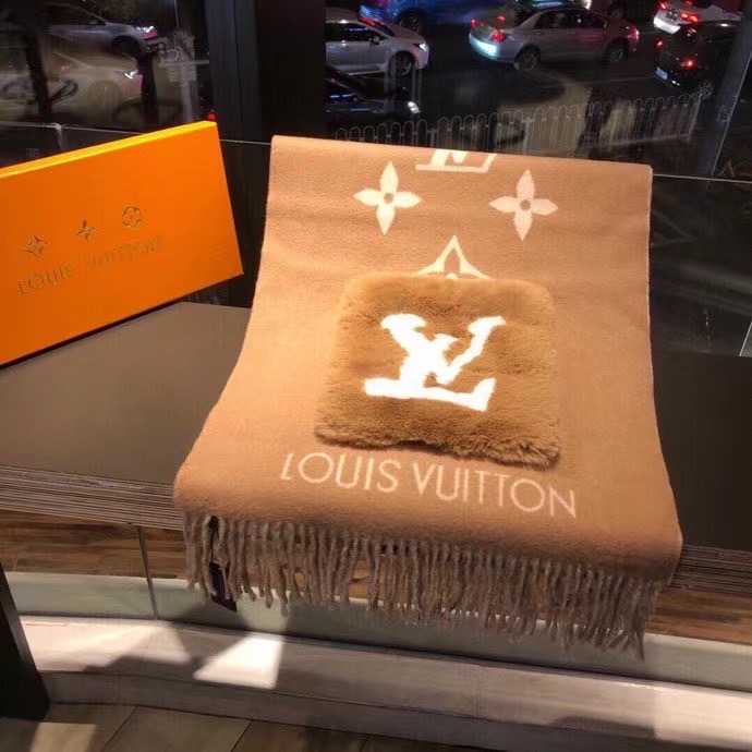 Louis Vuitton scarf Wool&Cashmere 33665-1