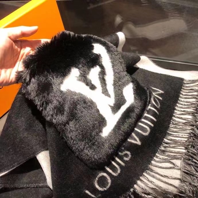 Louis Vuitton scarf Wool&Cashmere 33665-2