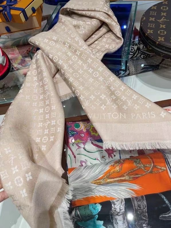 Louis Vuitton scarf Wool&Cashmere 33673-2