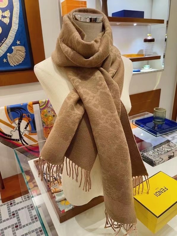 Louis Vuitton scarf Wool&Cashmere 33674