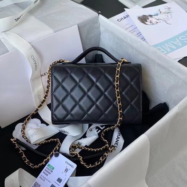 Chanel leather Shoulder Bag AS2796 black