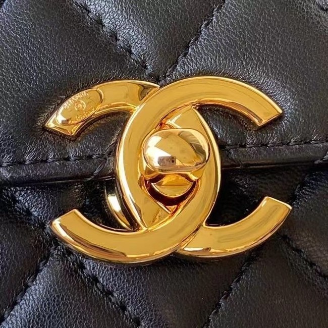 Chanel leather Shoulder Bag AS2796 black