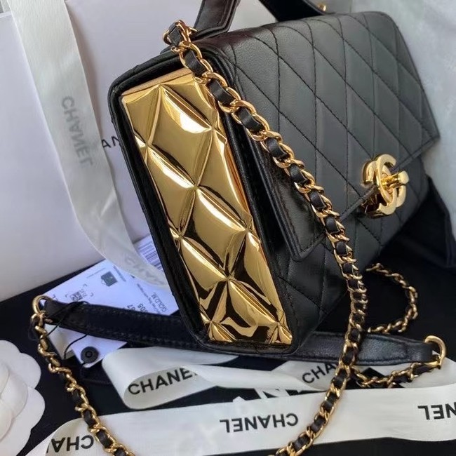 Chanel leather Shoulder Bag AS2796 black