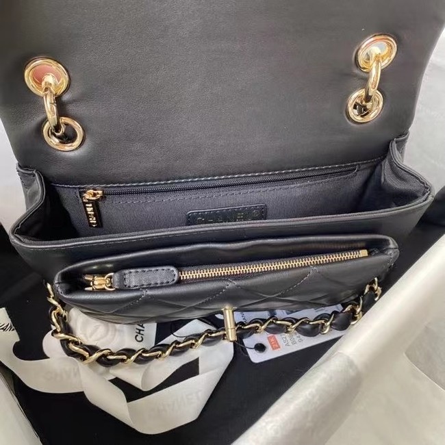 Chanel leather Shoulder Bag AS2798 black