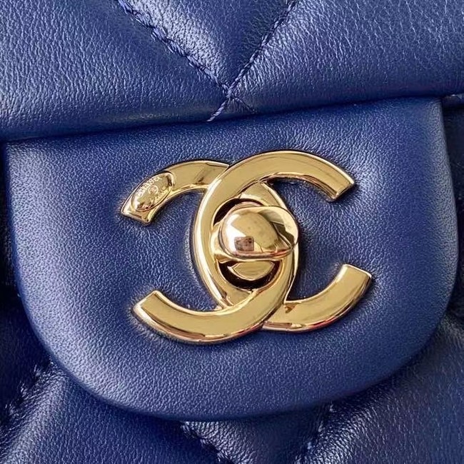 Chanel leather Shoulder Bag AS2798 blue