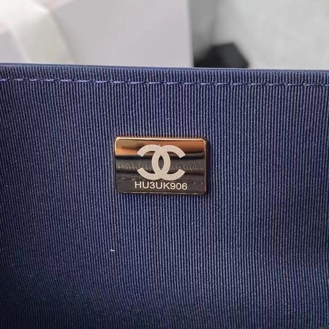 Chanel leather Shoulder Bag AS2798 blue
