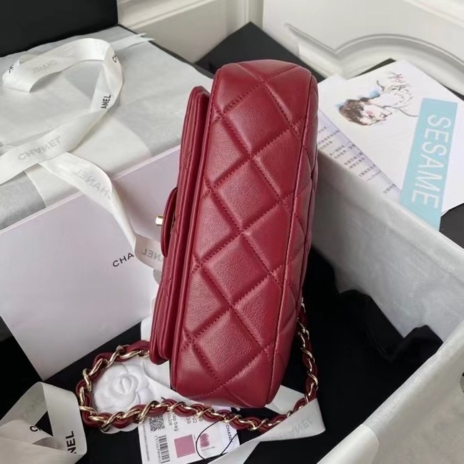 Chanel leather Shoulder Bag AS2798 red