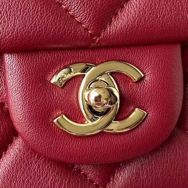 Chanel leather Shoulder Bag AS2798 red