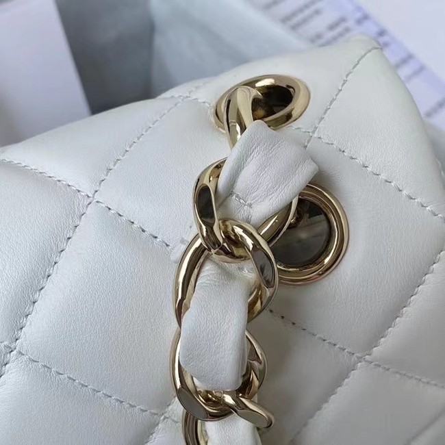 Chanel leather Shoulder Bag AS2798 white