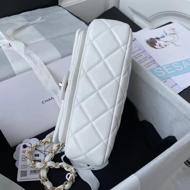 Chanel leather Shoulder Bag AS2798 white