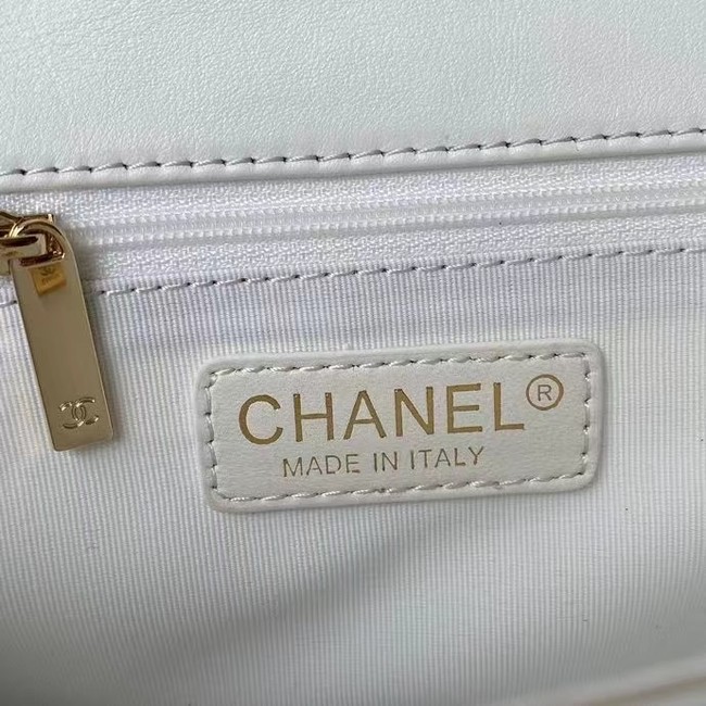 Chanel leather Shoulder Bag AS2798 white