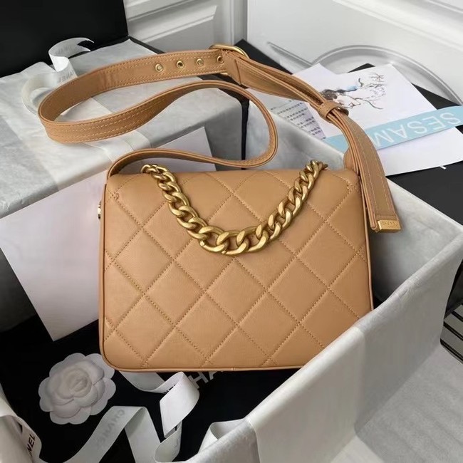 Chanel leather Shoulder Bag AS2842 Apricot