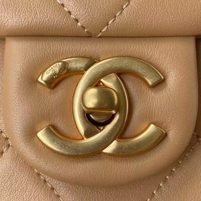 Chanel leather Shoulder Bag AS2842 Apricot