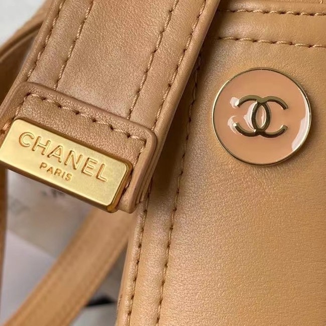 Chanel leather Shoulder Bag AS2842 Apricot