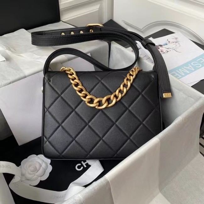 Chanel leather Shoulder Bag AS2842 black
