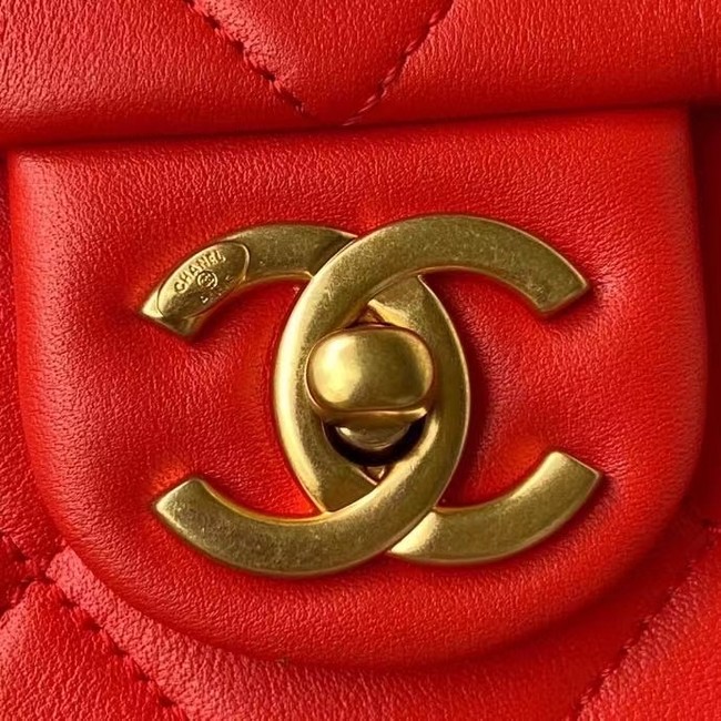 Chanel leather Shoulder Bag AS2842 red