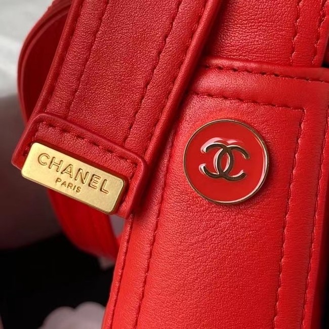 Chanel leather Shoulder Bag AS2842 red